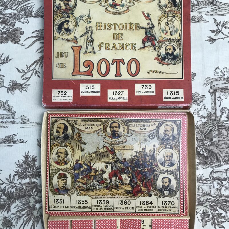 jeux de loto histoire de France vintage