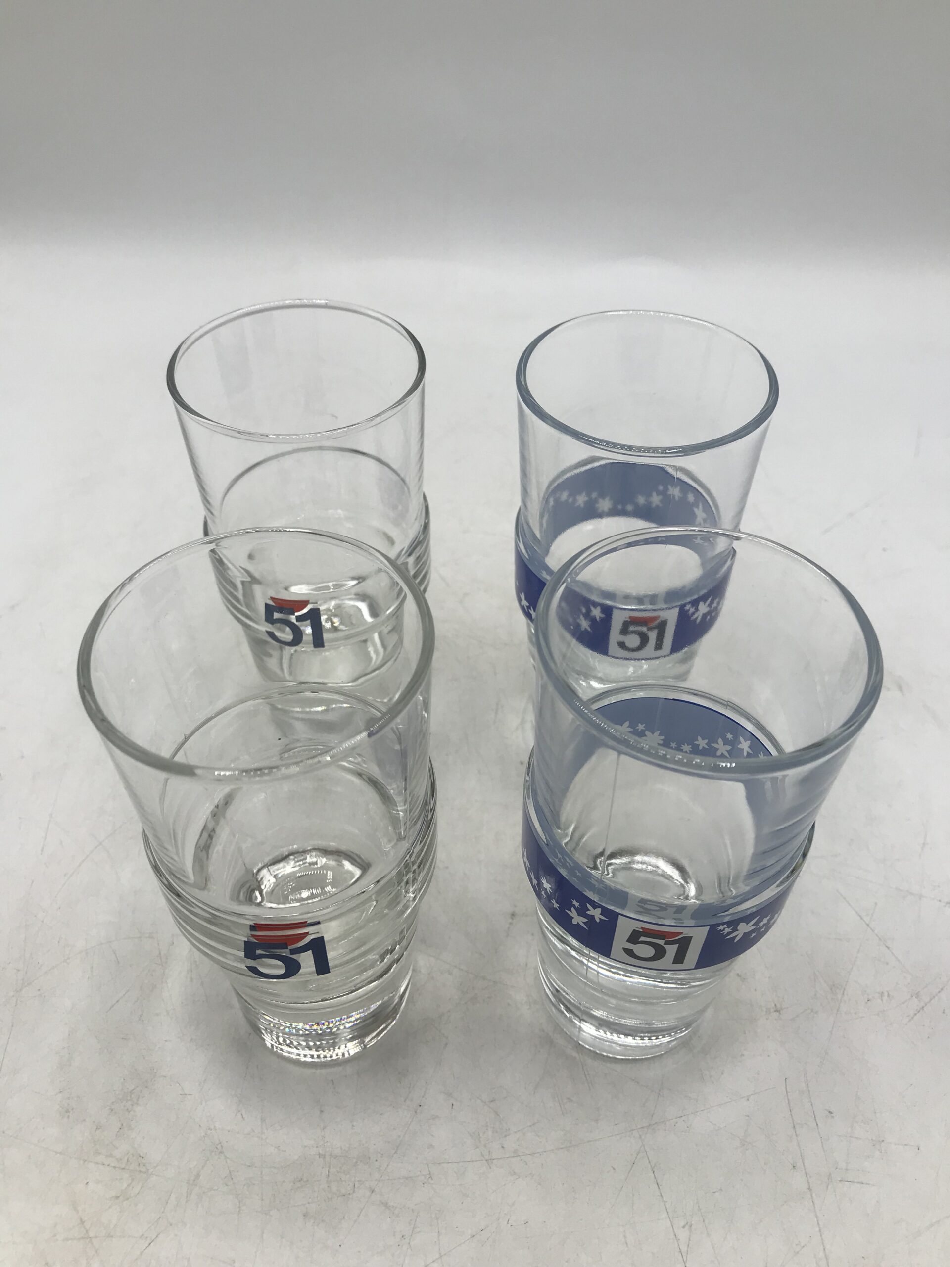 Lot de 4 verres à Pastis 51 vintage – Hello Broc