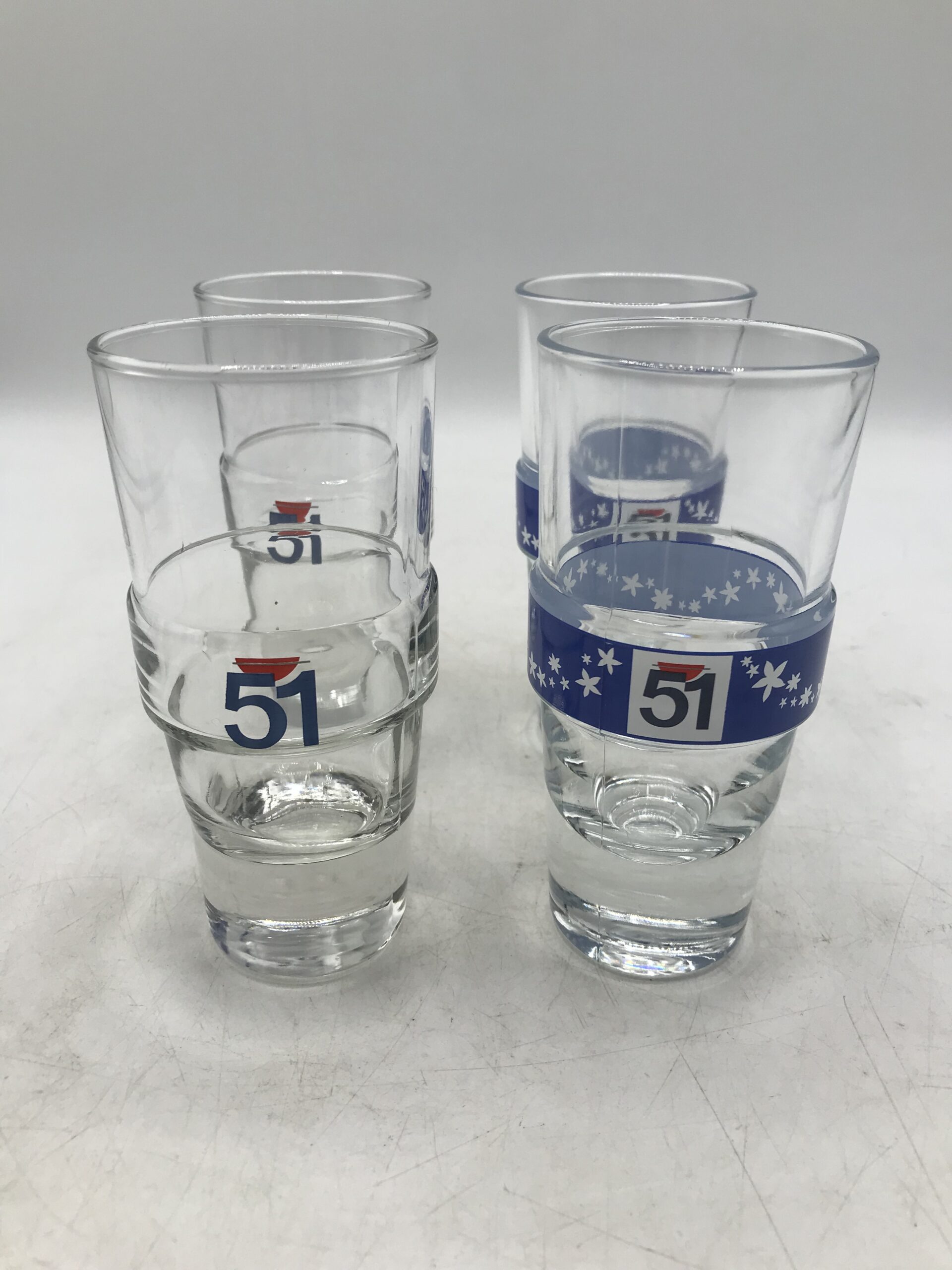 Lot de 4 verres à pastis 51 - Ressourcerie Histoires Sans Fin