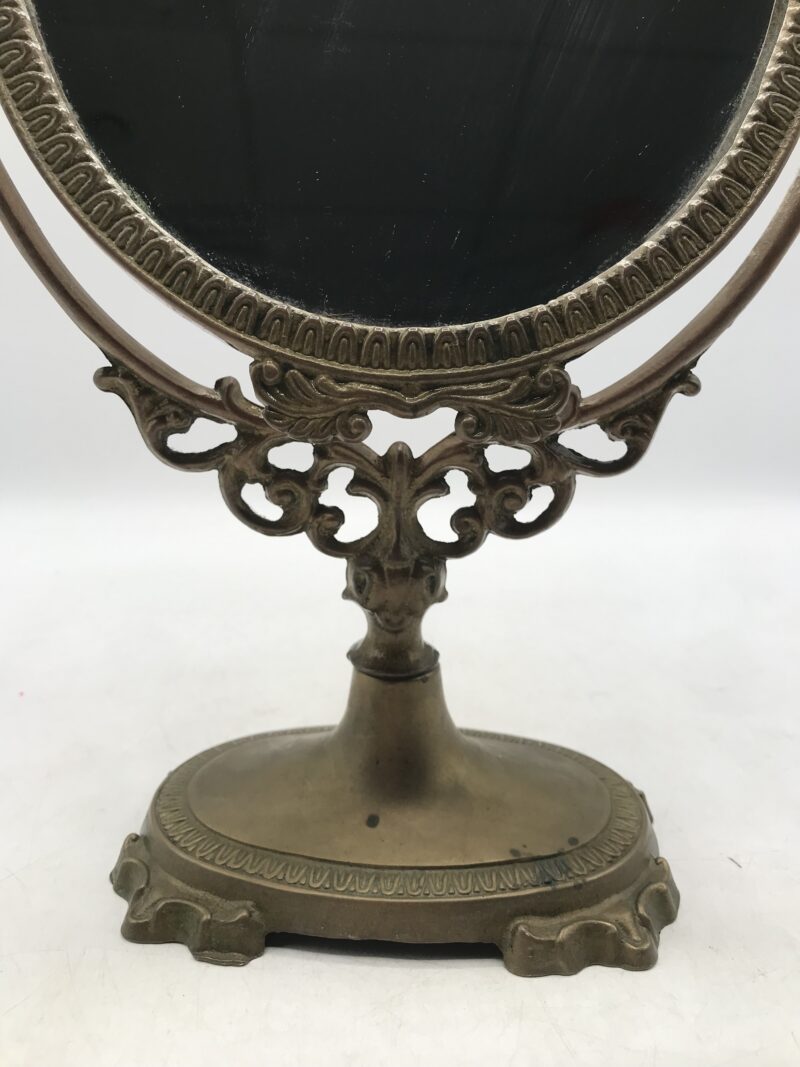Miroir psyché ancien sur pied en laiton – Image 10