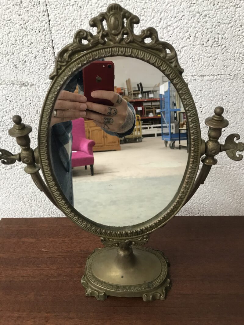 miroir laiton ancien
