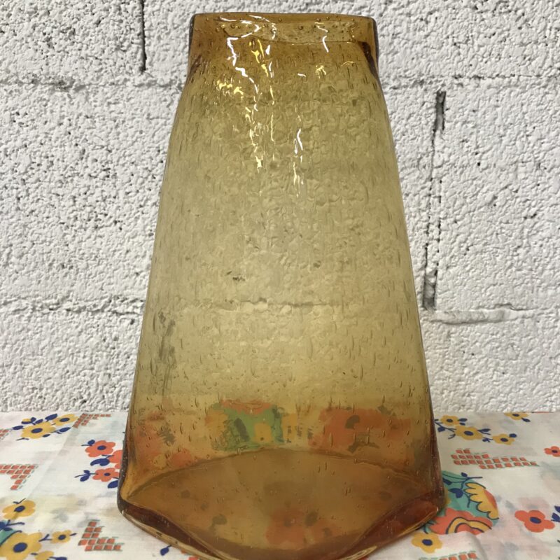 vase verre bullé ambre