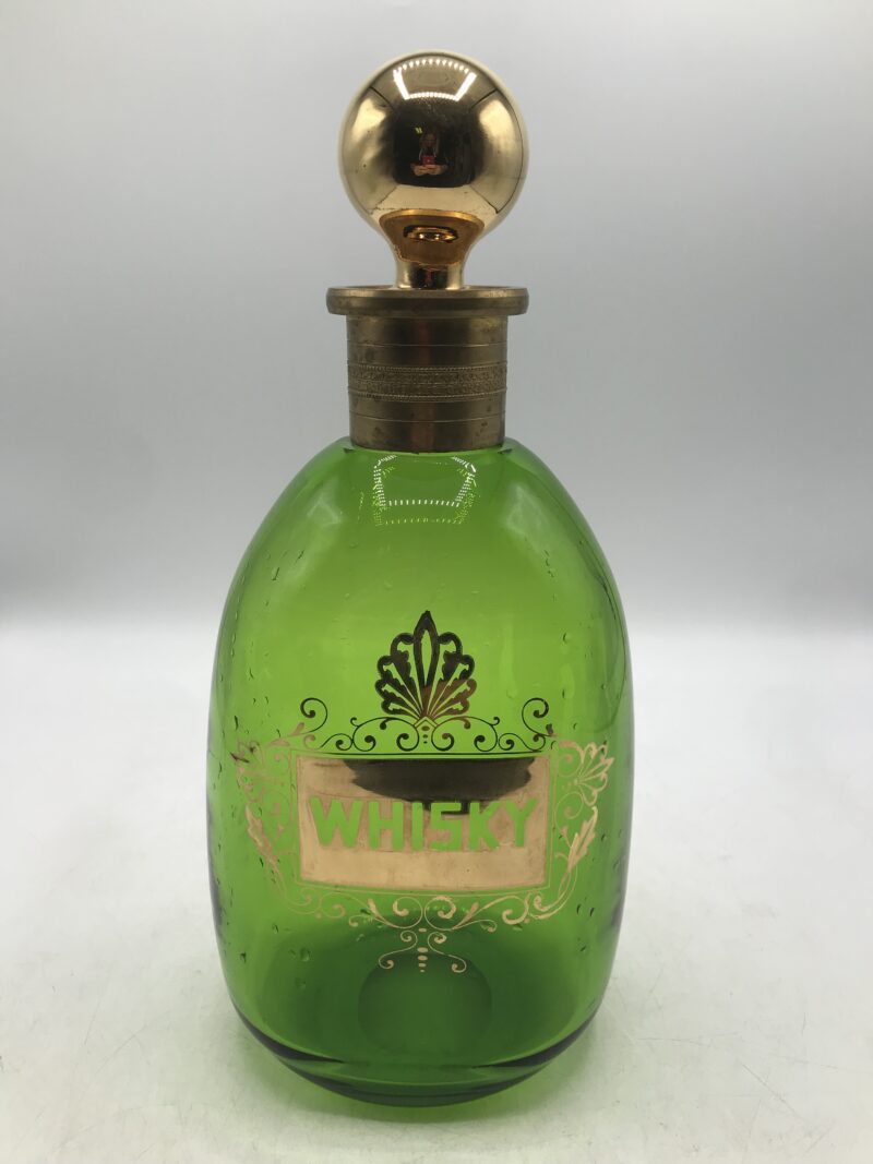 Ancien flacon Whisky en cristal et bronze – Image 8