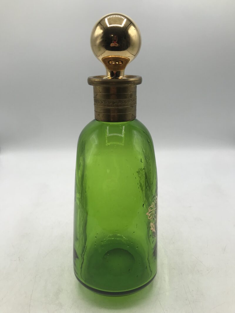 Ancien flacon Whisky en cristal et bronze – Image 6