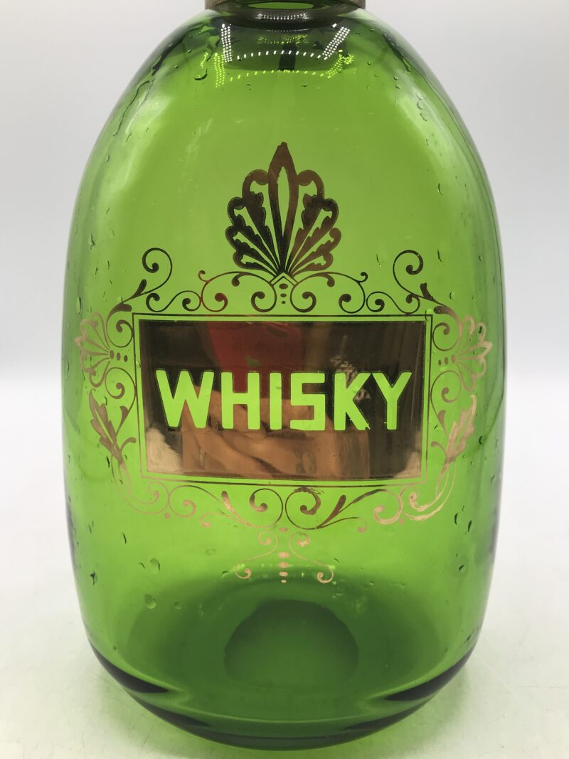 Ancien flacon Whisky en cristal et bronze – Image 3