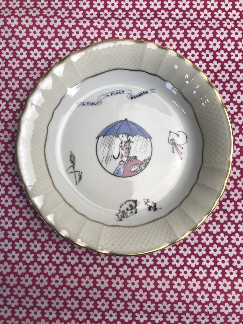 assiette Bernardaud il pleut bergère