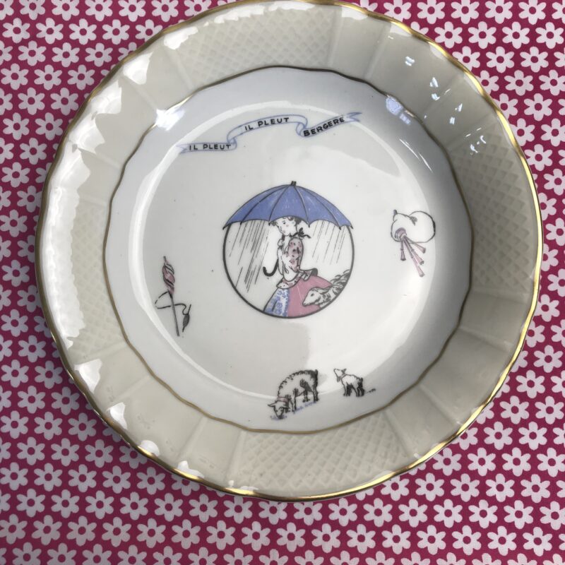 assiette Bernardaud il pleut bergère