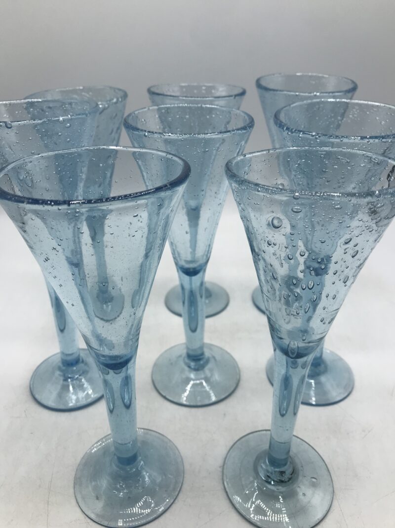 Service 8 flutes verre Biot bleu – Image 10