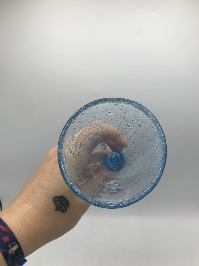 Service 8 flutes verre Biot bleu – Image 7