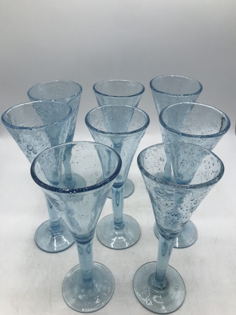 Service 8 flutes verre Biot bleu – Image 9