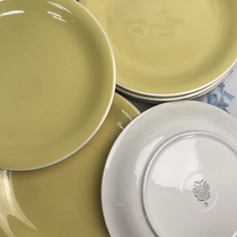 12 assiettes jaune Villeroy et boch