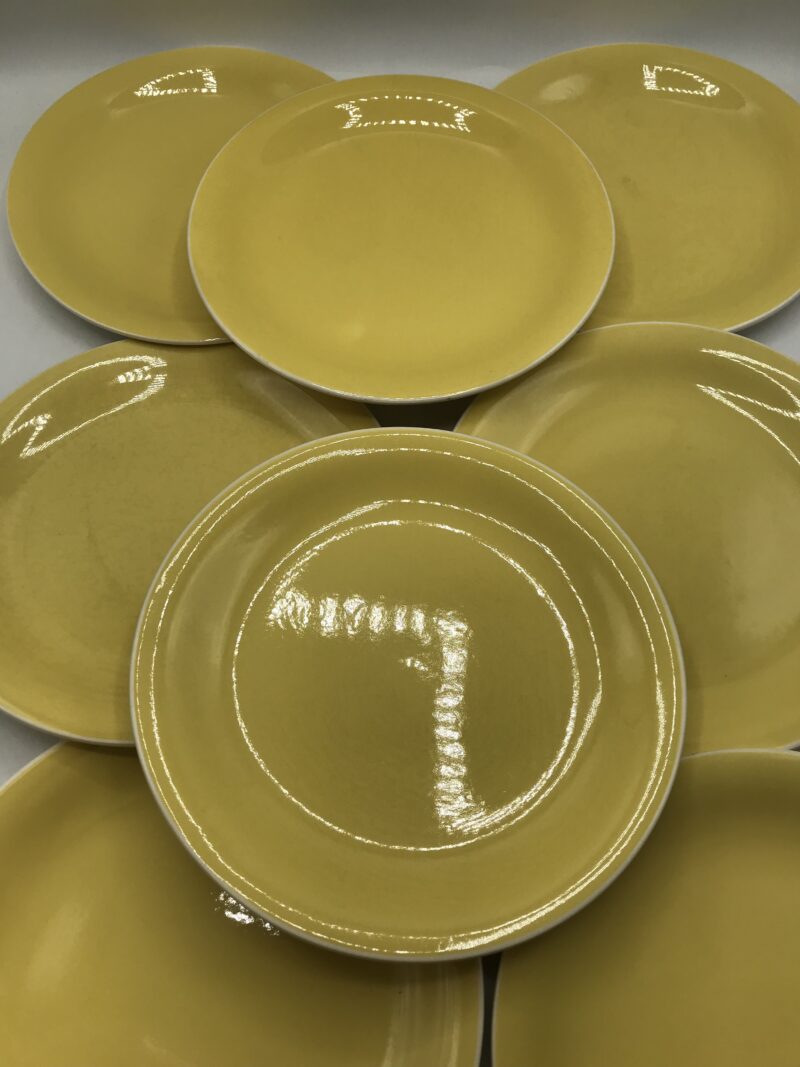 12 assiettes jaune Villeroy et boch