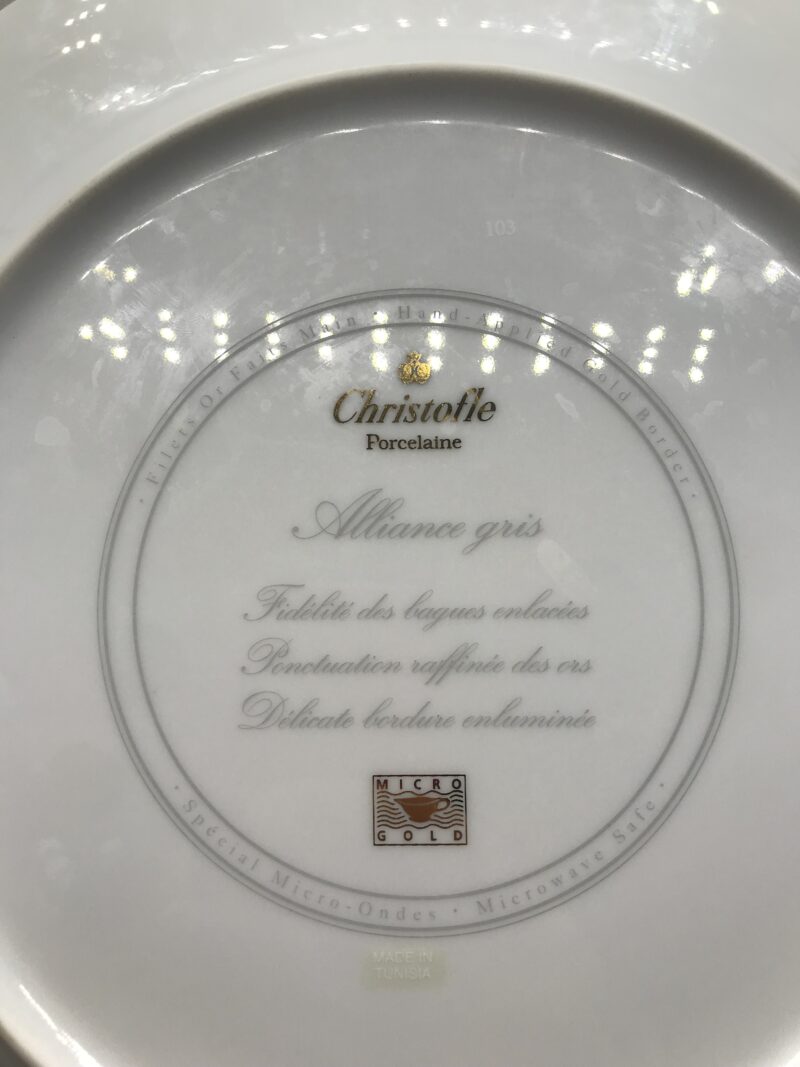 service 10 assiettes Christofle alliance grise