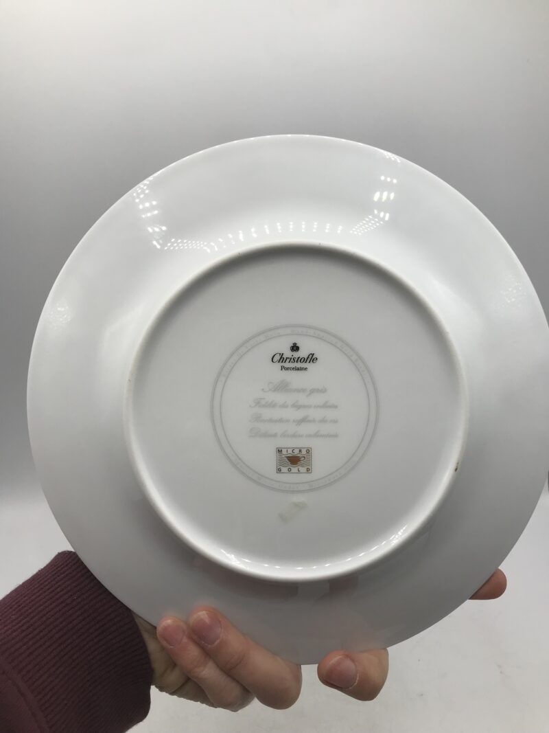Service 10 assiettes Christofle "Alliance gris" – Image 6
