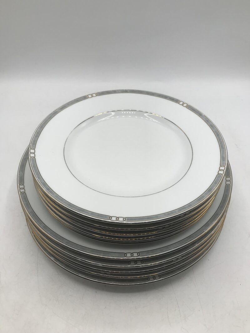 Service 10 assiettes Christofle "Alliance gris" – Image 8