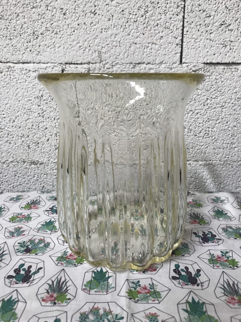 vase ancien verre jaune