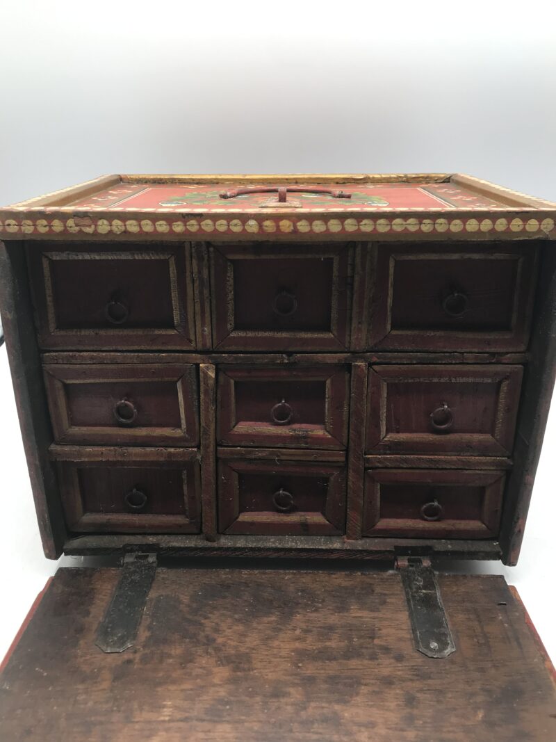 ancien cabinet de voyage en bois