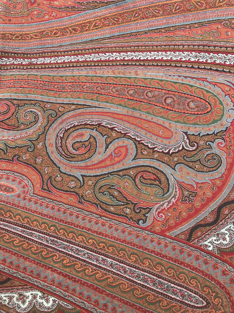 Tenture en cachemire ancien indien signée – Image 10