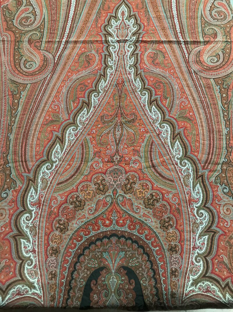 Tenture en cachemire ancien indien signée – Image 3