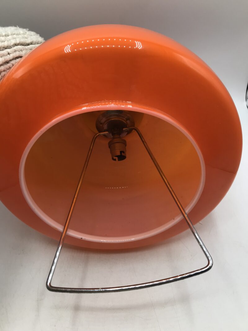 lampe opaline orange vintage