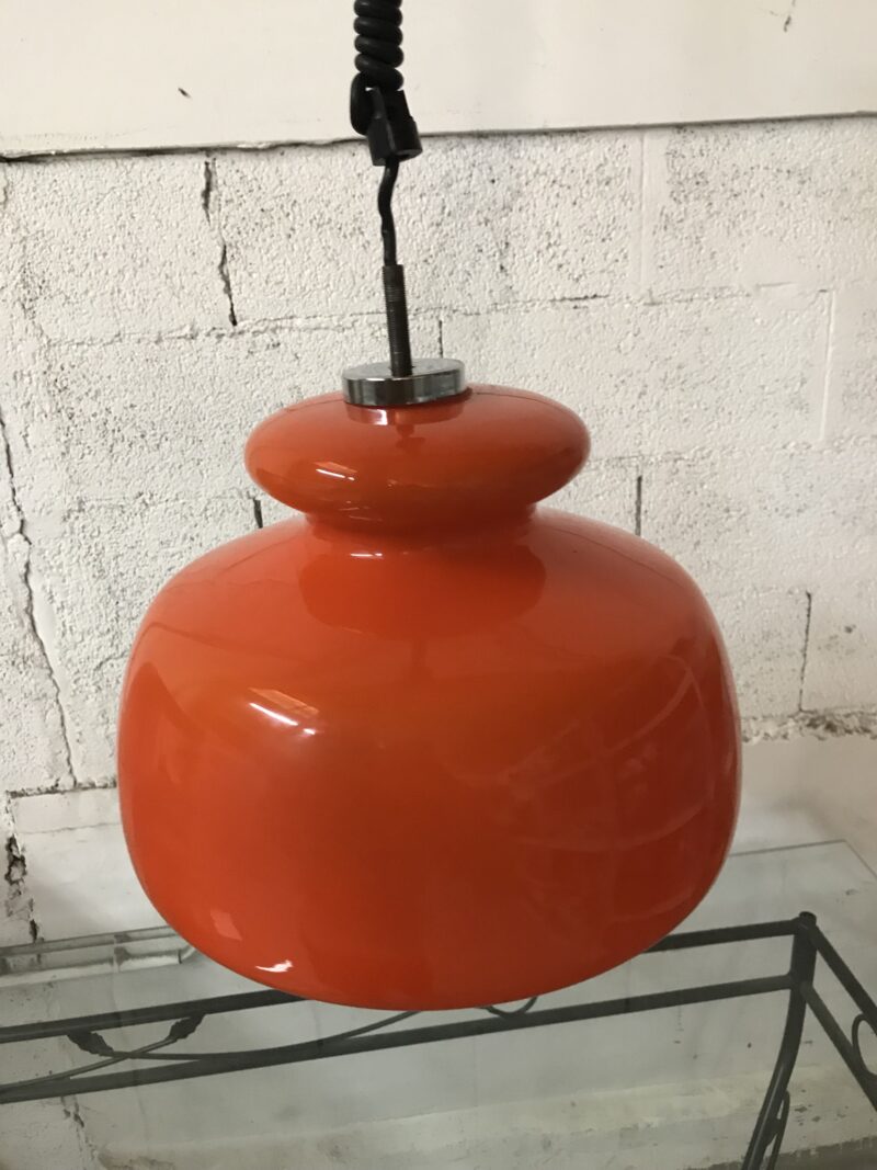 lampe opaline orange vintage