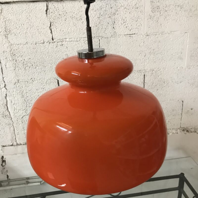 lampe opaline orange vintage