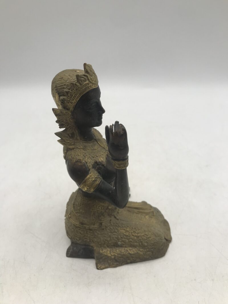 Sculpture bronze doré divinité – Image 10