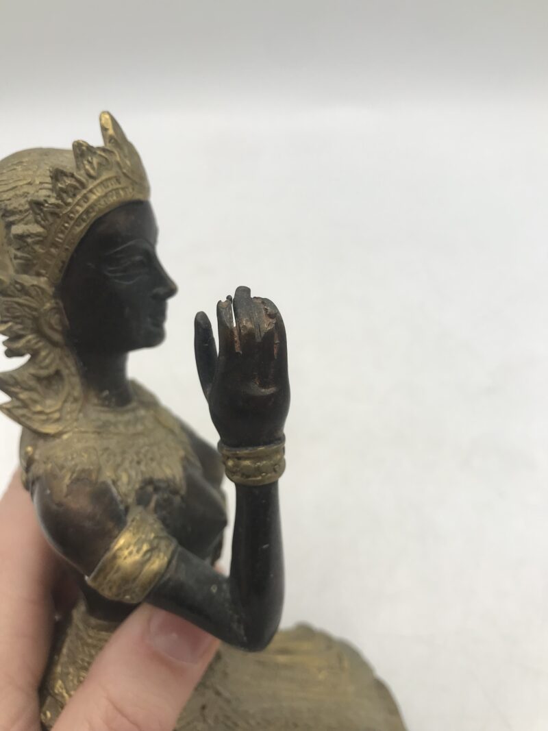 Sculpture bronze doré divinité – Image 3
