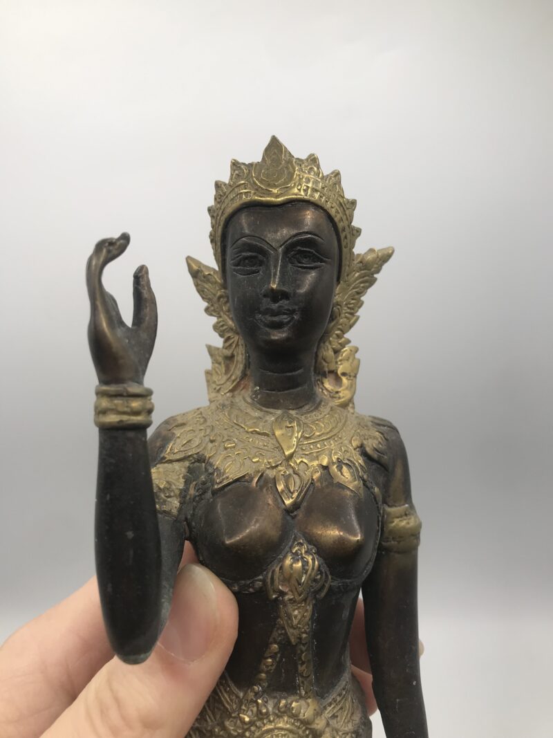 Sculpture bronze doré divinité – Image 4