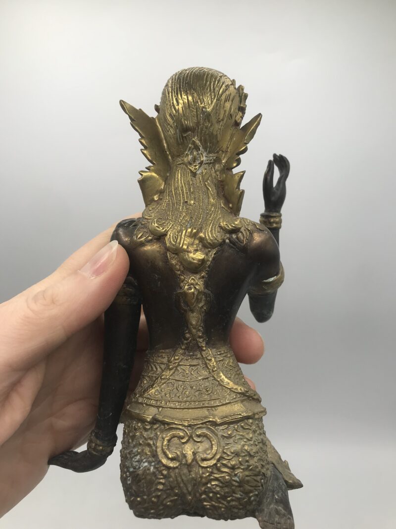 Sculpture bronze doré divinité – Image 6