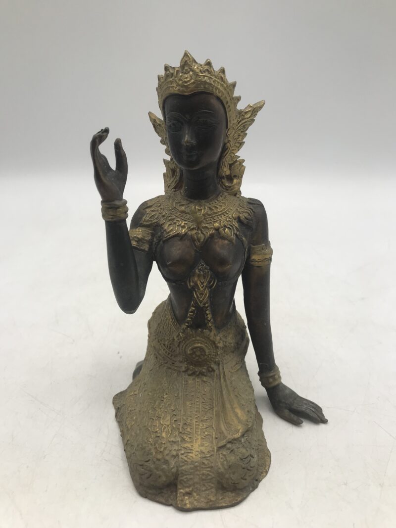 Sculpture bronze doré divinité – Image 7