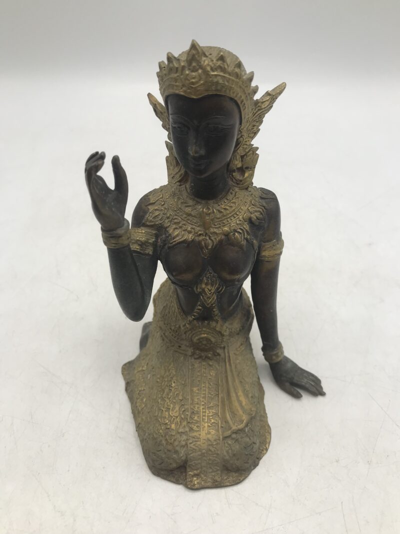 Sculpture bronze doré divinité – Image 8