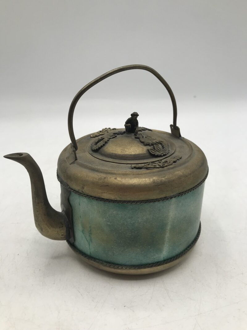 Théière cloisonnée rustique laiton – Image 3
