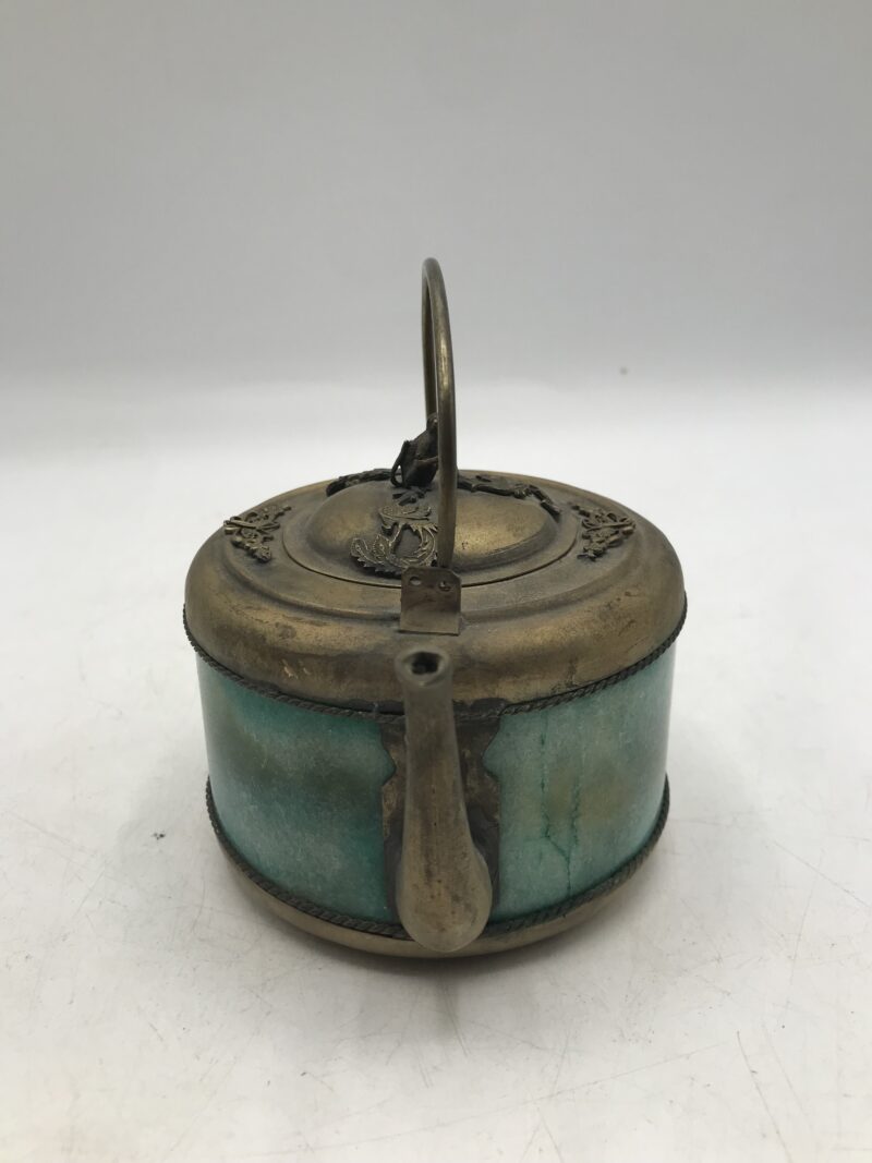 Théière cloisonnée rustique laiton – Image 4