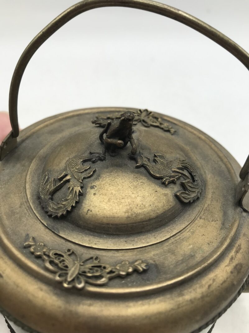 Théière cloisonnée rustique laiton – Image 5
