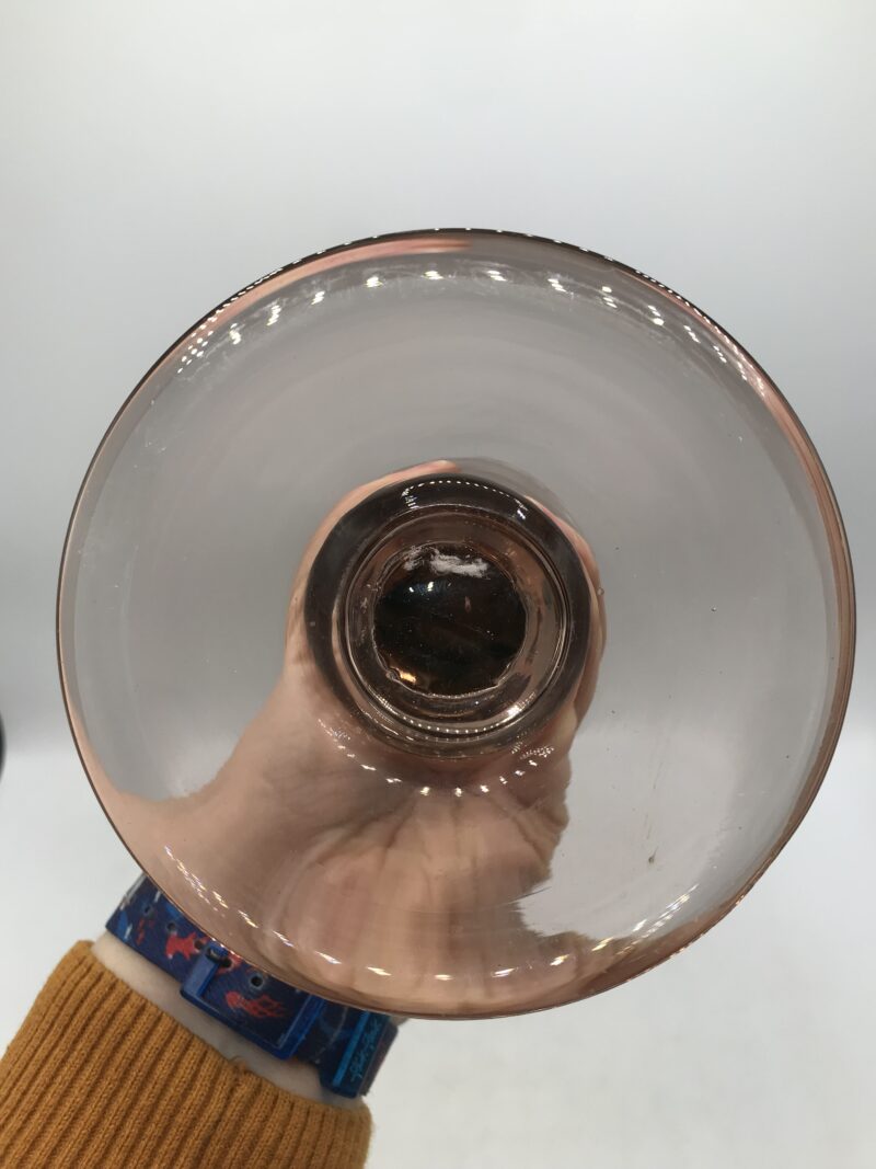 vase rose en verre de biot