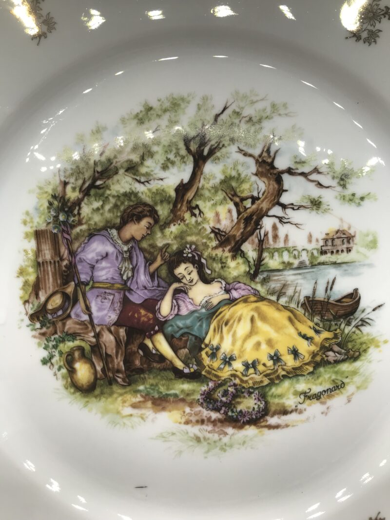 assiettes porcelaine limoges Fragonard (