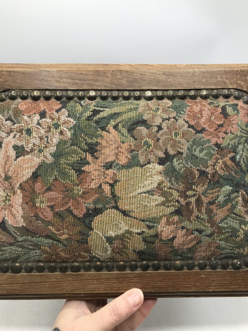 Petit tabouret point de croix vintage – Image 3