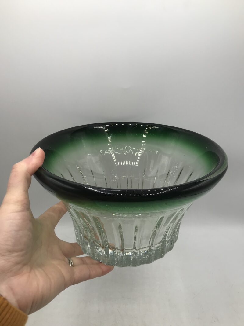 Saladier en verre vintage – Image 3