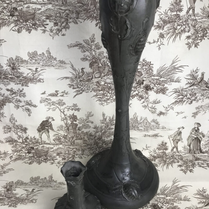 vases en etain andré Villien art nouveau