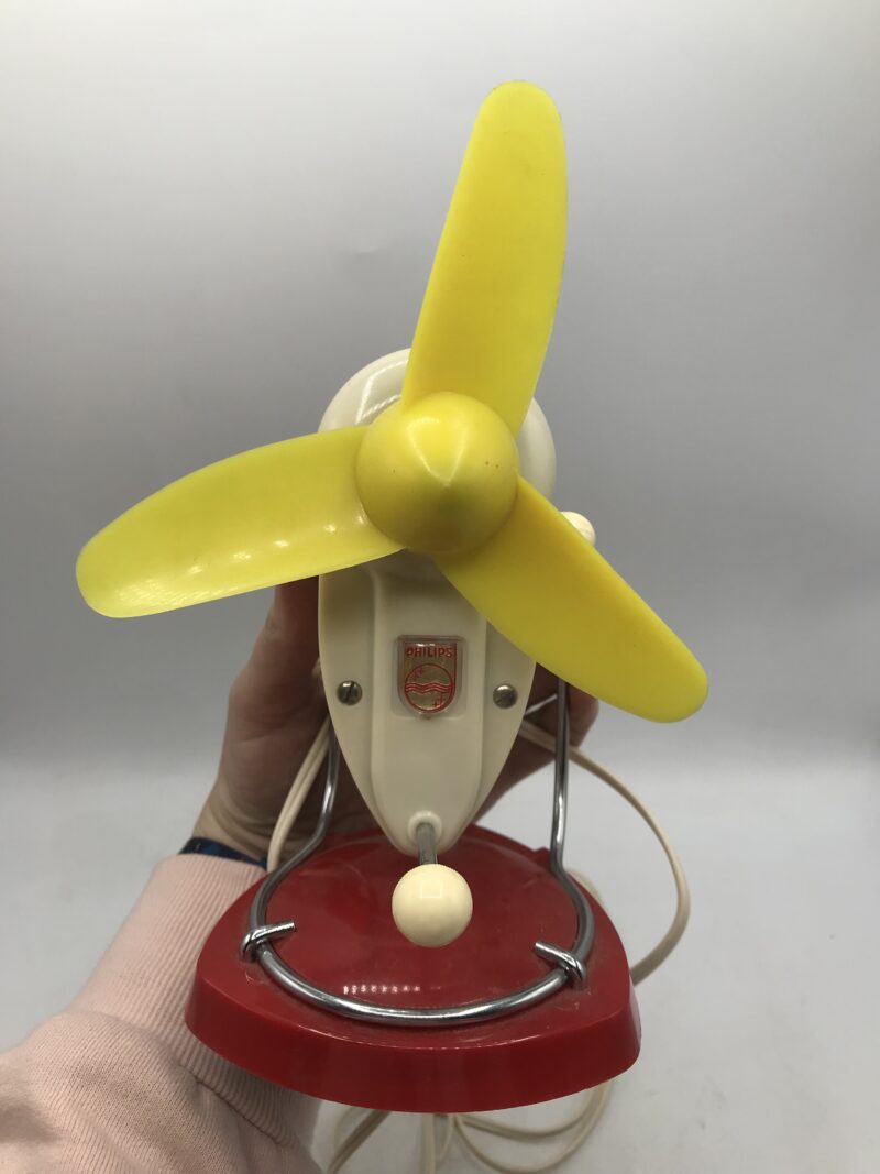 Petit ventilateur vintage Philips jaune – Image 4