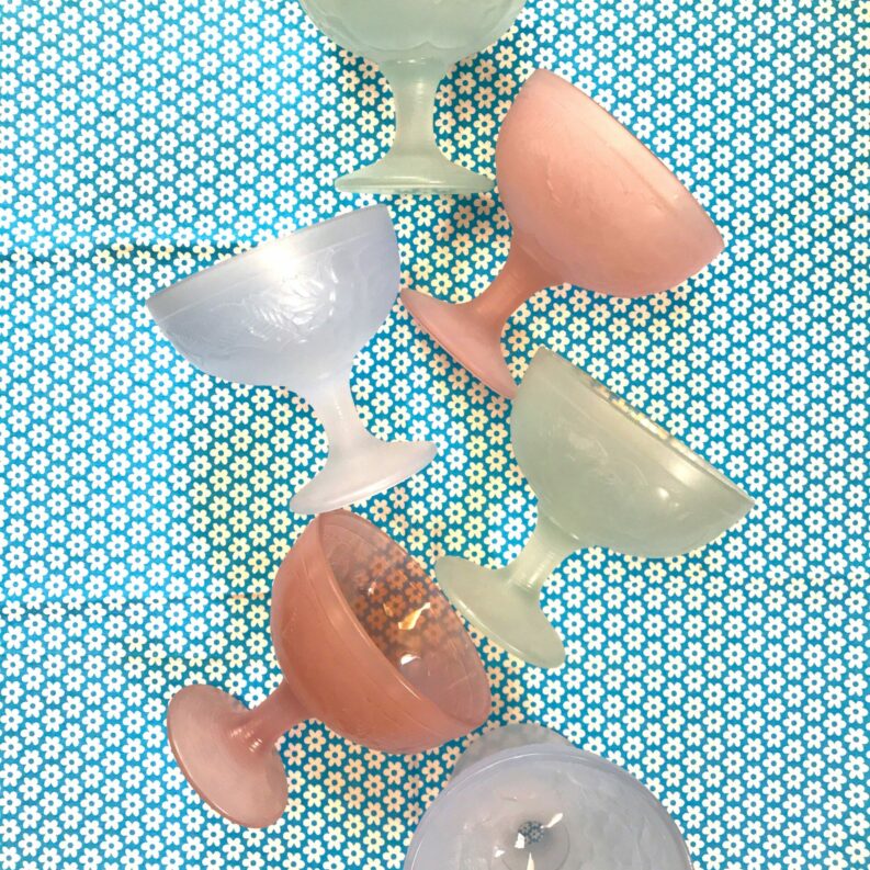 Lot de 6 coupes à glace vintage