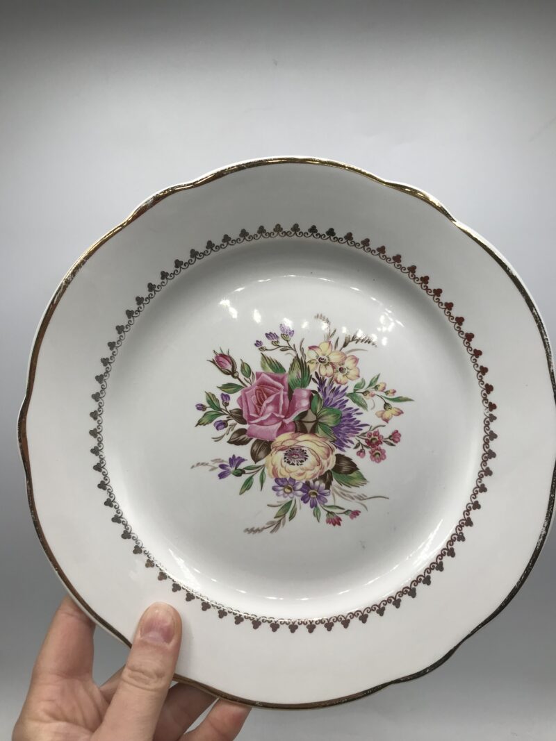 Lot de 6 assiettes fleurs Lunéville – Image 4