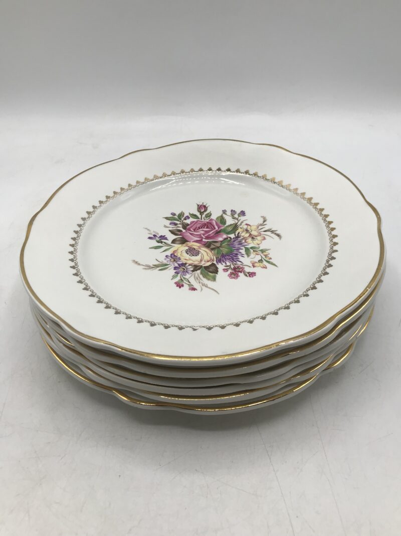 Lot de 6 assiettes fleurs Lunéville – Image 5