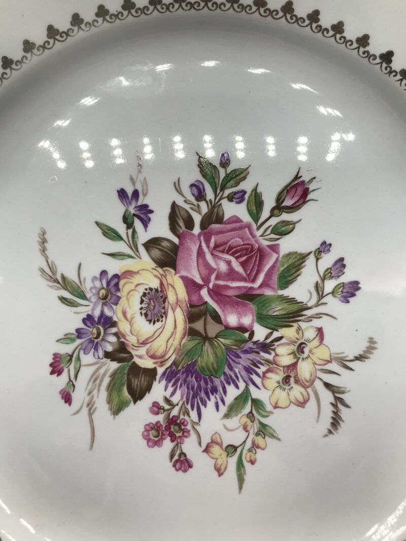 Lot de 6 assiettes fleurs Lunéville – Image 7