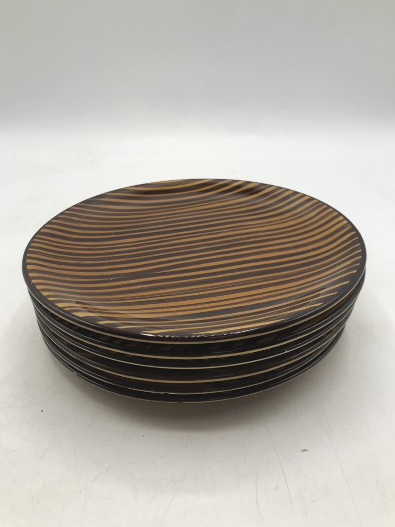 Lot de 6 assiettes Digoin "Domino" – Image 6