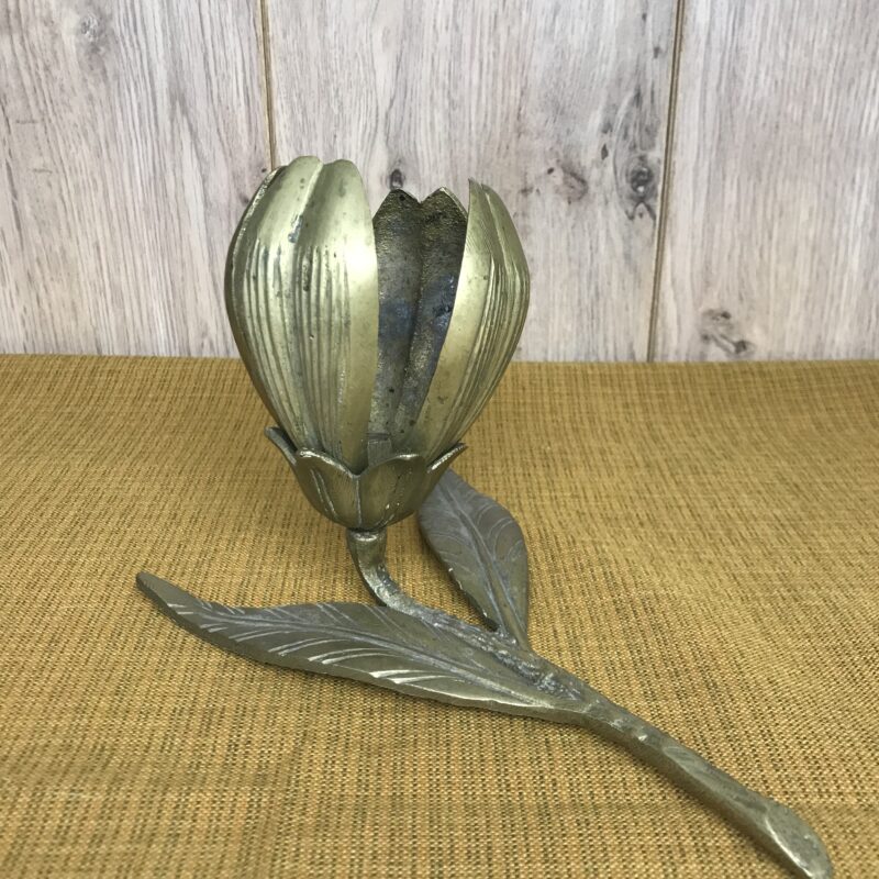 cendrier tulipe fleur laiton