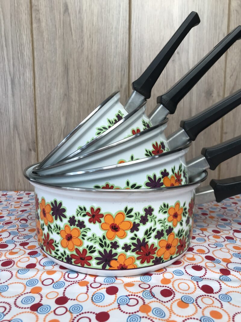 lot de 5 casseroles vintage