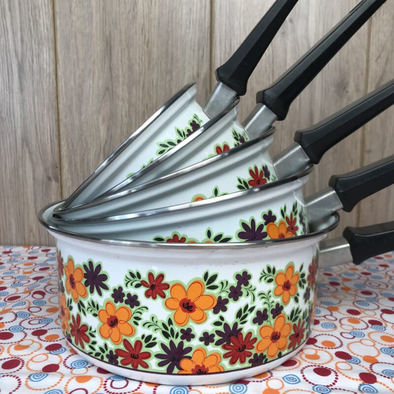 lot de 5 casseroles vintage