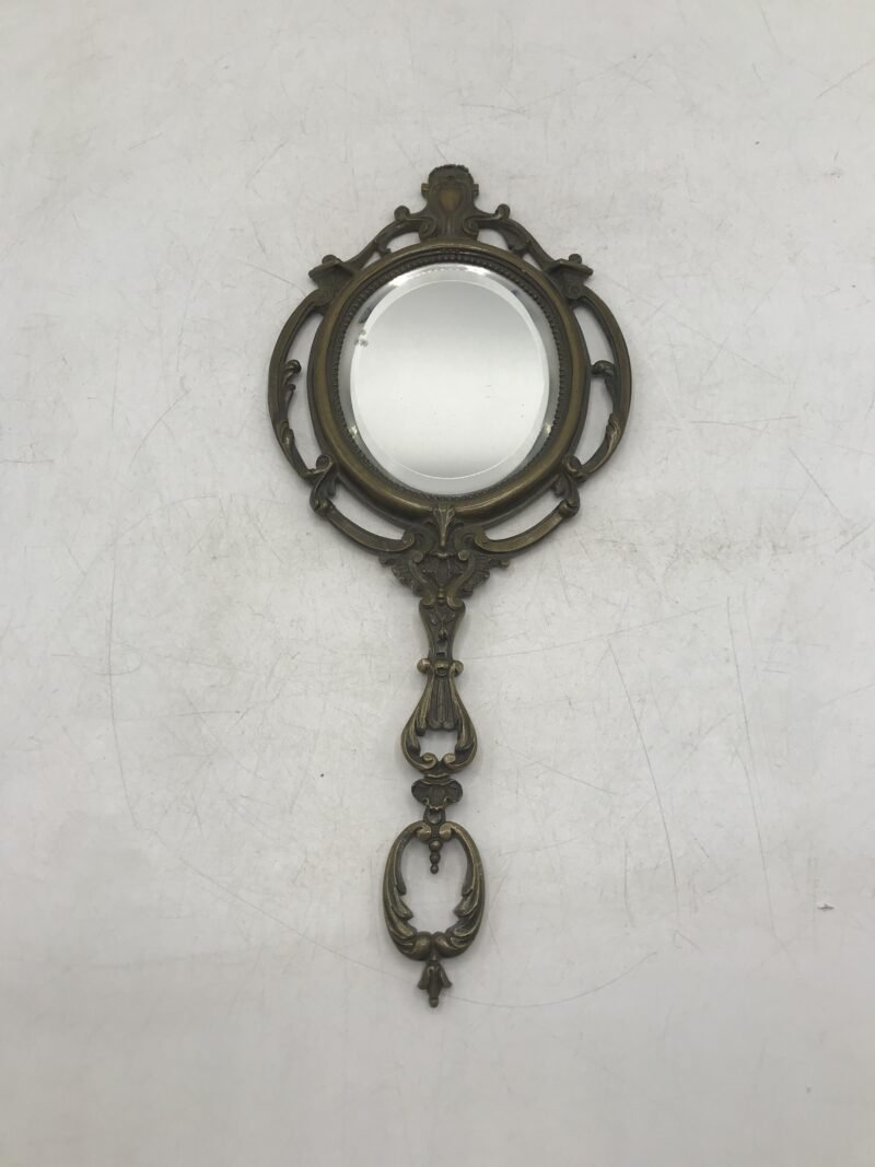 Miroir à main bronze ciselé – Image 4